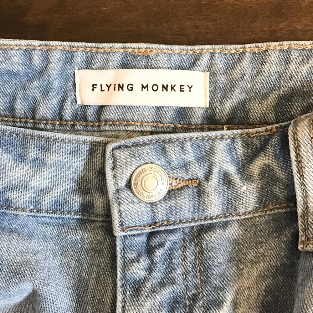 Flying Monkey 31 Angie High Rise Rigid Crop Straight Women’s Jeans Distressed